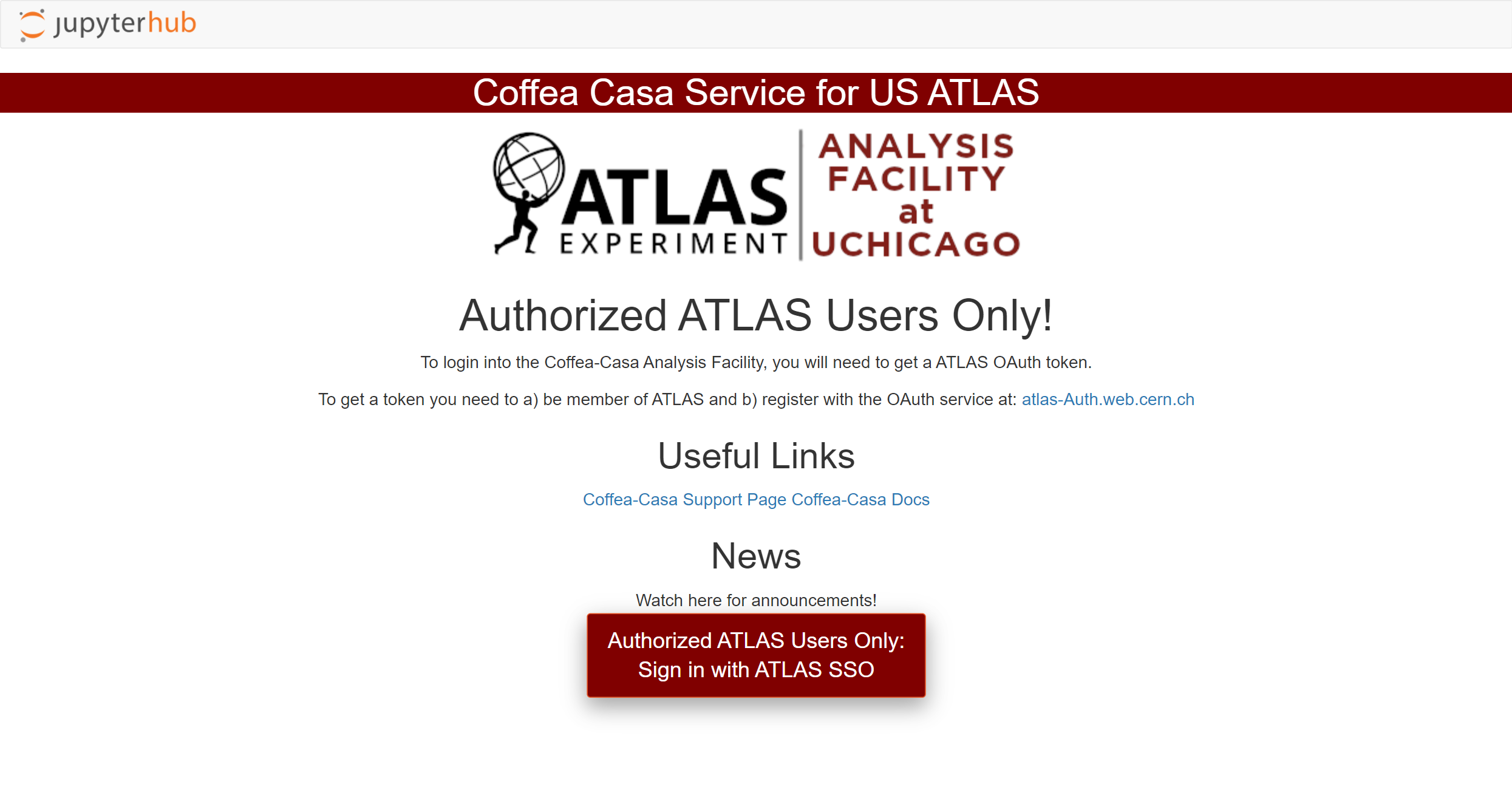 Access to Coffea-casa Analysis Facility @ UChicago